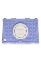 Newface Samsung Galaxy Tab A9 Plus Kılıf Patpat El Tutma Aparatlı Standlı Tablet Silikon - Lila