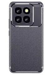 Newface Xiaomi Mi 14T Pro Kılıf Auto Focus Karbon Kapak - Lacivert