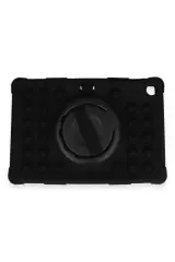 Newface Samsung Galaxy Tab A9 Plus Kılıf Patpat El Tutma Aparatlı Standlı Tablet Silikon - Siyah