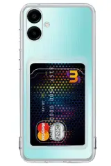 Newface Samsung Galaxy A06 Kılıf Kart Şeffaf Silikon - Şeffaf