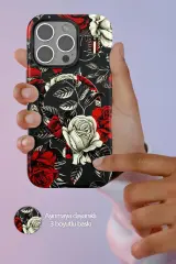 Onegif iPhone 16 Flower Series Magsafe Kapak - Siyah