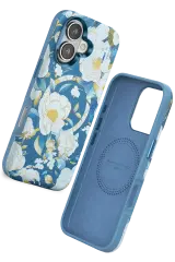 Onegif iPhone 16 Flower Series Magsafe Kapak - Mavi