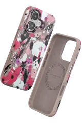 Onegif iPhone 16 Flower Series Magsafe Kapak - Pembe