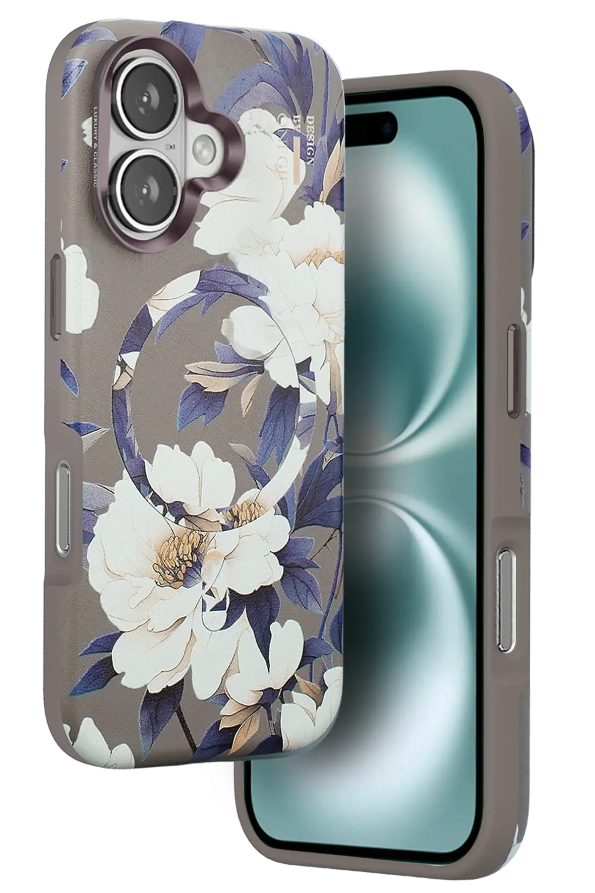 Onegif iPhone 16 Flower Series Magsafe Kapak - Gri