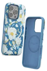 Onegif iPhone 16 Pro Flower Series Magsafe Kapak - Mavi