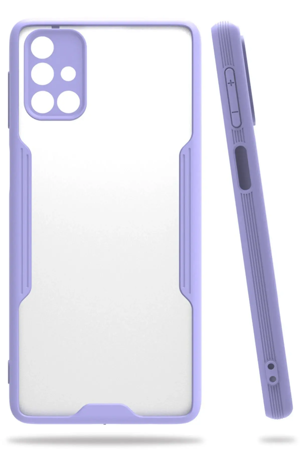 Newface Samsung Galaxy M31S Kılıf Platin Silikon - Lila