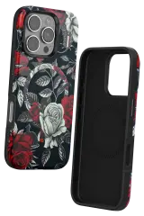 Onegif iPhone 16 Pro Max Flower Series Magsafe Kapak - Siyah