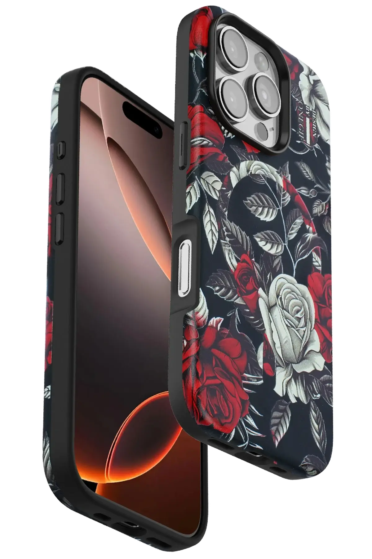 Onegif iPhone 16 Pro Max Flower Series Magsafe Kapak - Siyah