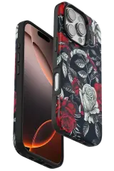 Onegif iPhone 16 Pro Max Flower Series Magsafe Kapak - Siyah