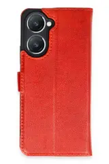 Newface Vivo Y18 Kılıf Trend S Plus Kapaklı Kılıf - Kırmızı