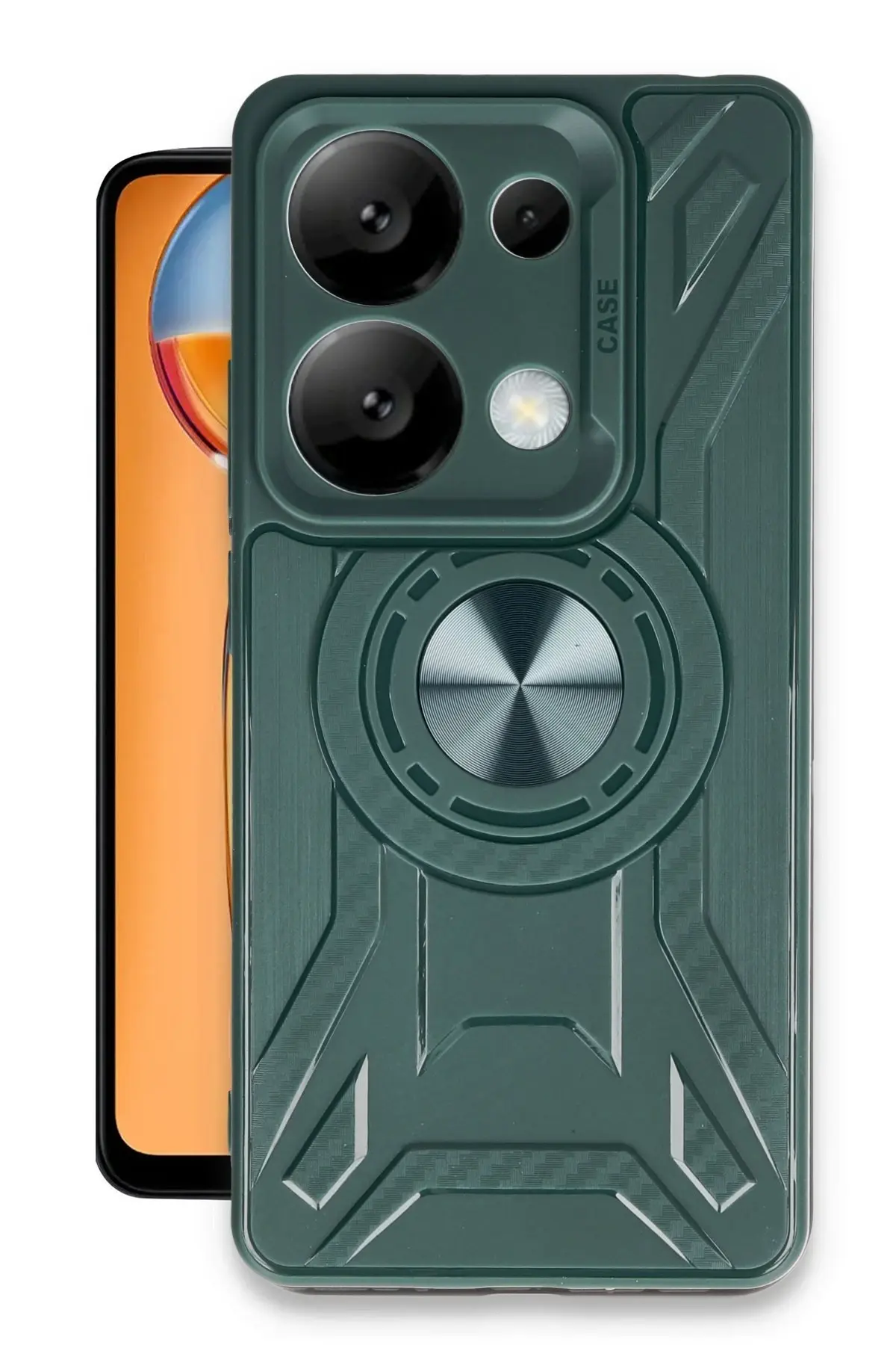 Newface Xiaomi Redmi Note 13 4G Kılıf Lincoln Silikon - Koyu Yeşil