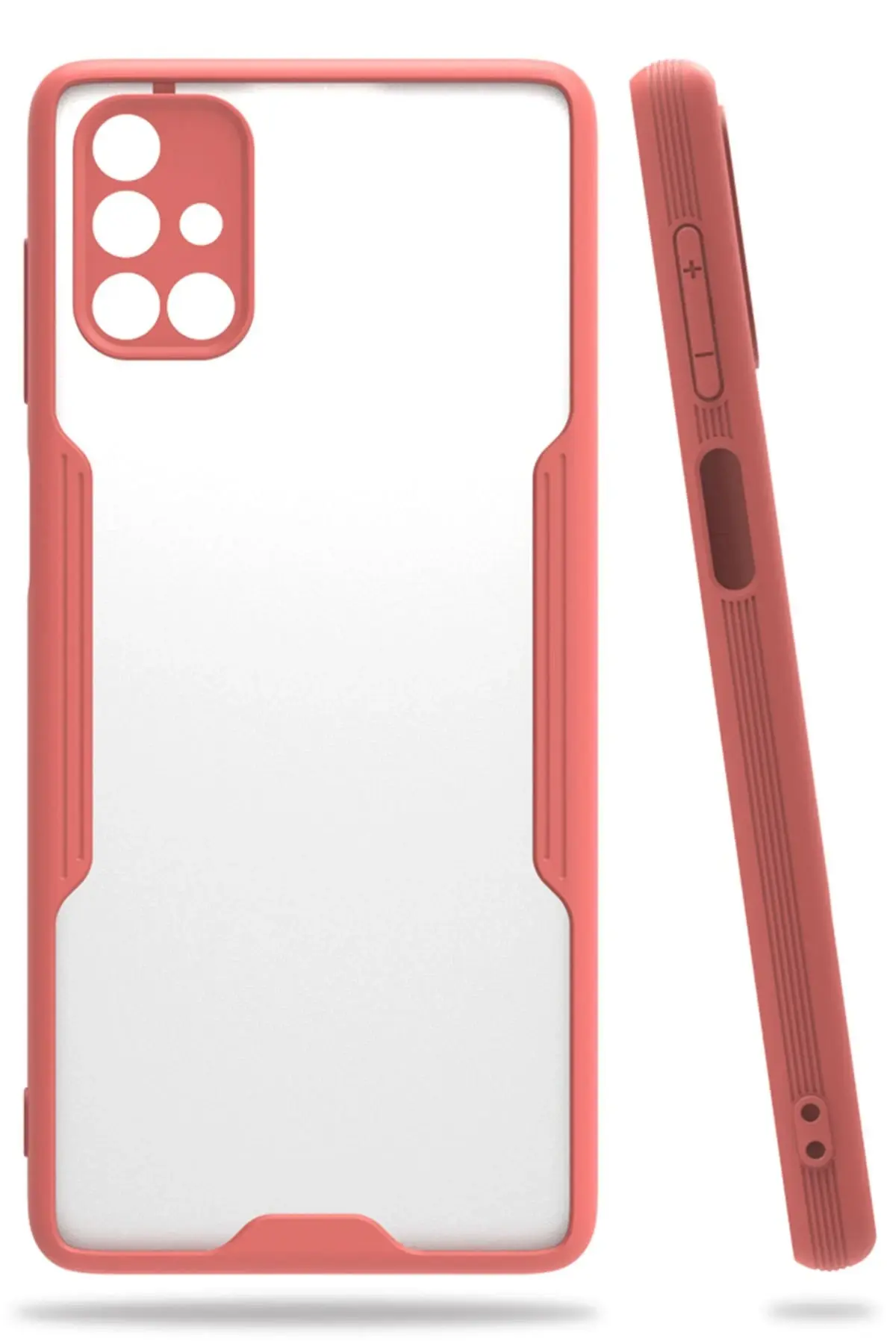 Newface Samsung Galaxy M51 Kılıf Platin Silikon - Pembe