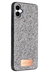 Onegif Samsung Galaxy A06 Bright Simli Kapak - Gümüş