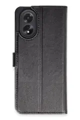 Newface Oppo A38 Kılıf Trend S Plus Kapaklı Kılıf - Siyah