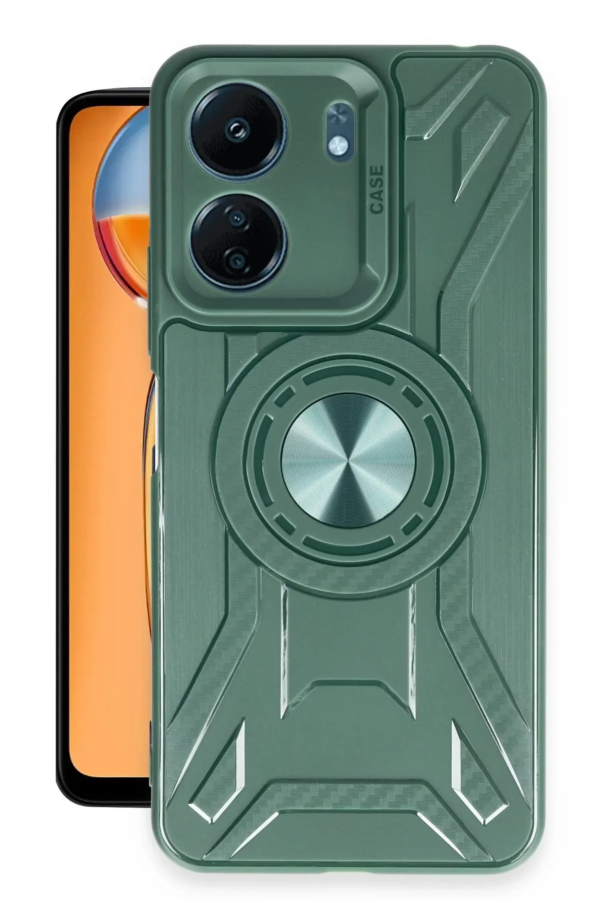 Newface Xiaomi Redmi 13C Kılıf Lincoln Silikon - Koyu Yeşil