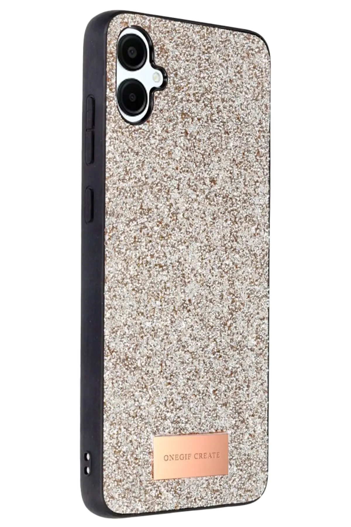 Onegif Samsung Galaxy A06 Bright Simli Kapak - Gold