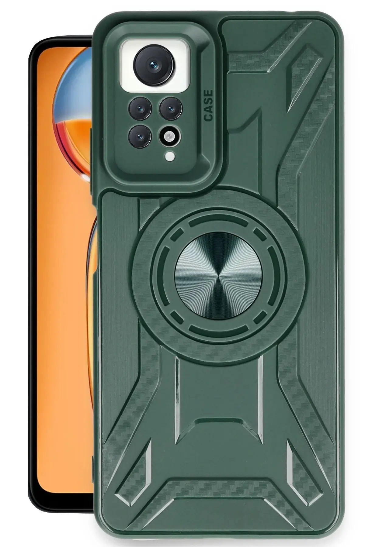 Newface Xiaomi Redmi Note 12 Pro 4G Kılıf Lincoln Silikon - Koyu Yeşil