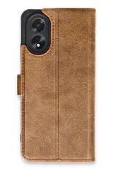 Newface Oppo A38 Kılıf Trend S Plus Kapaklı Kılıf - Taba