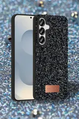 Onegif Samsung Galaxy S25 Bright Simli Kapak - Gold