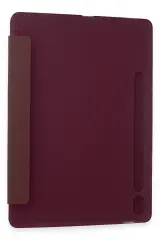 Newface Samsung Galaxy Tab A9 Kılıf Kalemlikli Mars Tablet Kılıfı - Mürdüm