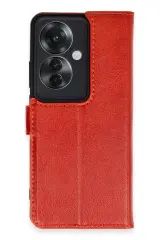 Newface Oppo Reno 11F Kılıf Trend S Plus Kapaklı Kılıf - Kırmızı