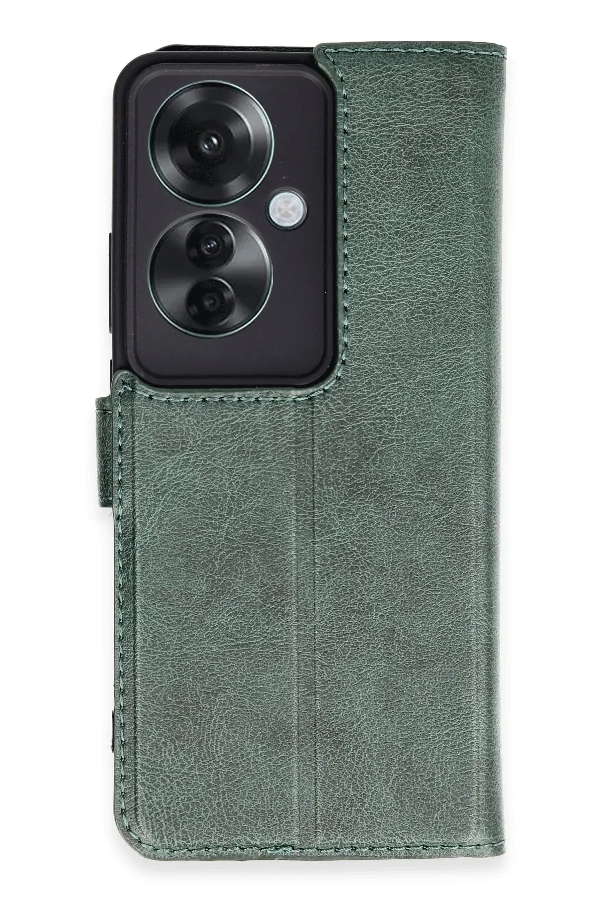 Newface Oppo Reno 11F Kılıf Trend S Plus Kapaklı Kılıf - Yeşil