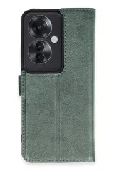 Newface Oppo Reno 11F Kılıf Trend S Plus Kapaklı Kılıf - Yeşil