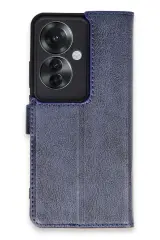 Newface Oppo Reno 11F Kılıf Trend S Plus Kapaklı Kılıf - Lacivert