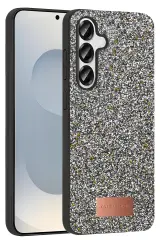 Onegif Samsung Galaxy S25 Plus Bright Simli Kapak - Gümüş