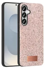 Onegif Samsung Galaxy S25 Plus Bright Simli Kapak - Pembe