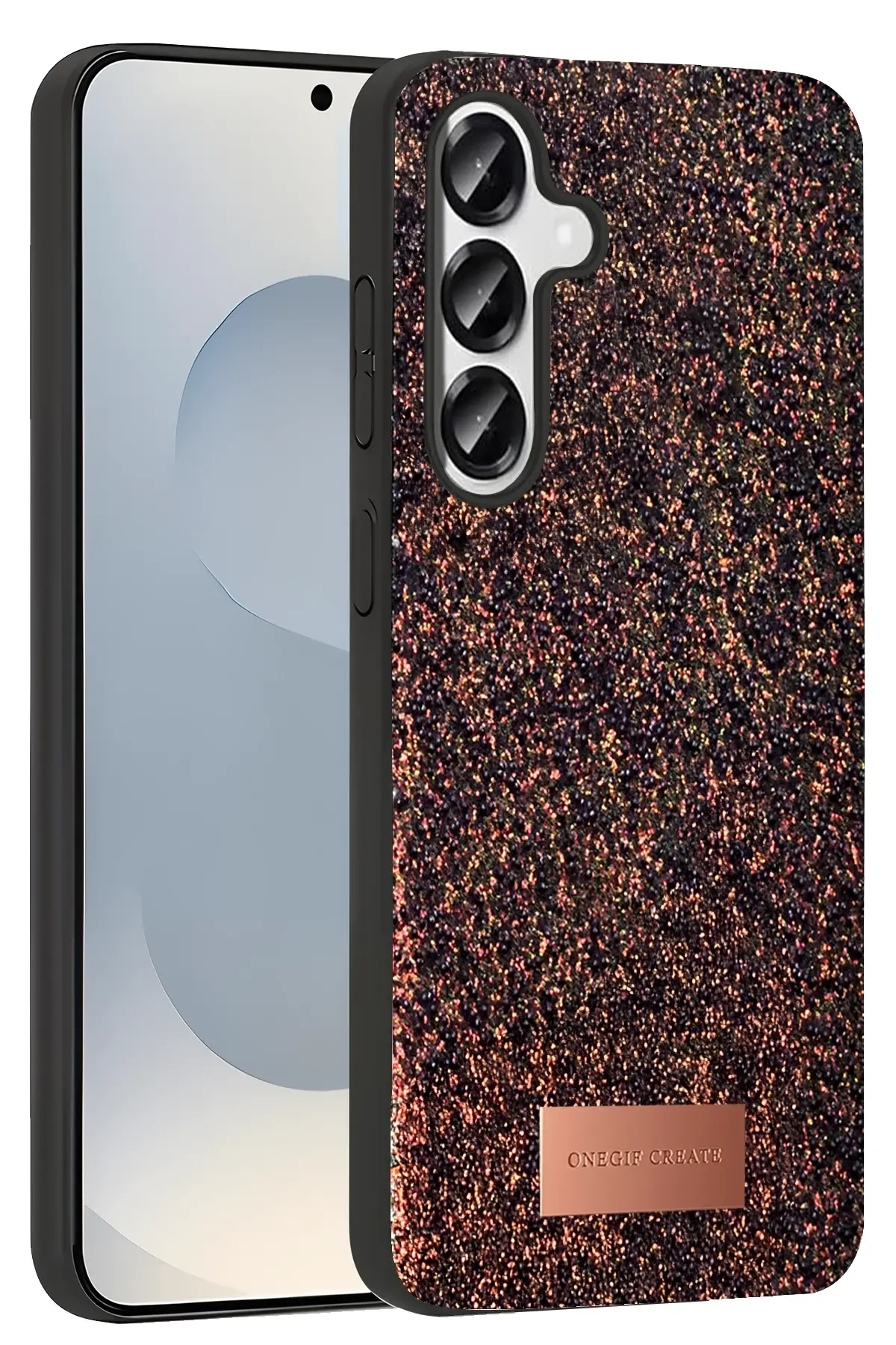 Onegif Samsung Galaxy S25 Plus Bright Simli Kapak - Derin Mor