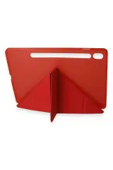 Newface Samsung Galaxy Tab A9 Plus Kılıf Kalemlikli Mars Tablet Kılıfı - Kırmızı