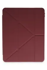 Newface Samsung Galaxy Tab A9 Plus Kılıf Kalemlikli Mars Tablet Kılıfı - Mürdüm