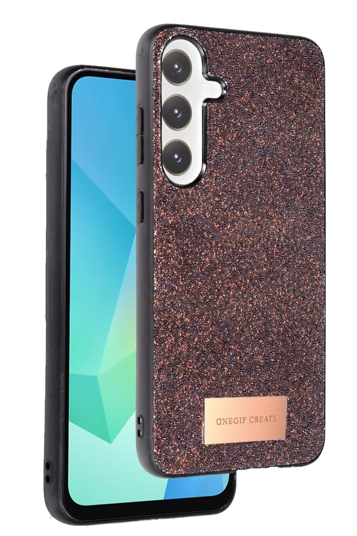 Onegif Samsung Galaxy A26 Bright Simli Kapak - Derin Mor