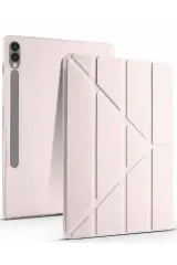 Newface Samsung Galaxy X610 Tab S9 FE Plus 12.4 Kılıf Kalemlikli Mars Tablet Kılıfı - Rose Gold