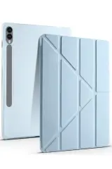 Newface Samsung Galaxy X610 Tab S9 FE Plus 12.4 Kılıf Kalemlikli Mars Tablet Kılıfı - Mavi