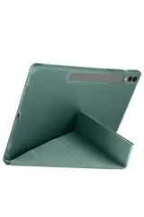 Newface Samsung Galaxy X610 Tab S9 FE Plus 12.4 Kılıf Kalemlikli Mars Tablet Kılıfı - Koyu Yeşil