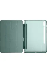 Newface Samsung Galaxy X610 Tab S9 FE Plus 12.4 Kılıf Kalemlikli Mars Tablet Kılıfı - Koyu Yeşil