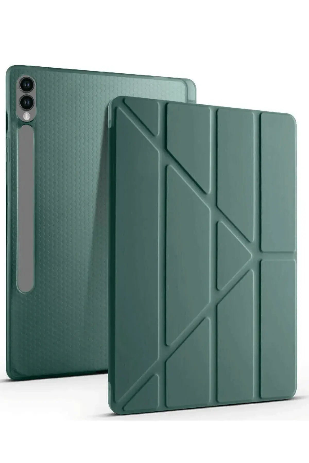 Newface Samsung Galaxy X610 Tab S9 FE Plus 12.4 Kılıf Kalemlikli Mars Tablet Kılıfı - Koyu Yeşil