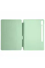 Newface Samsung Galaxy X610 Tab S9 FE Plus 12.4 Kılıf Kalemlikli Mars Tablet Kılıfı - Açık Yeşil