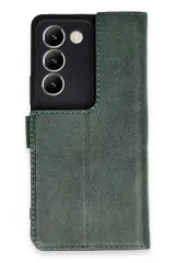 Newface Vivo V30 Lite 4G Kılıf Trend S Plus Kapaklı Kılıf - Yeşil