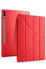 Newface Samsung Galaxy X610 Tab S9 FE Plus 12.4 Kılıf Kalemlikli Mars Tablet Kılıfı - Kırmızı