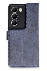 Newface Vivo V30 Lite 4G Kılıf Trend S Plus Kapaklı Kılıf - Lacivert