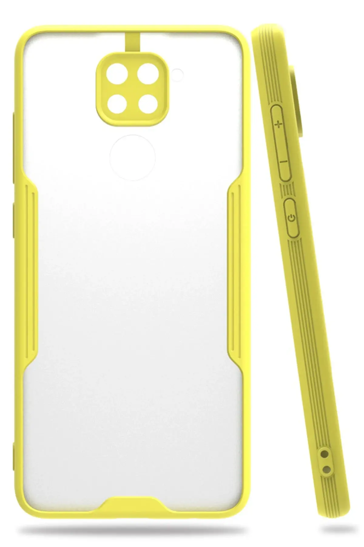 Newface Xiaomi Redmi Note 9 Kılıf Platin Silikon - Sarı