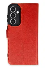 Newface Samsung Galaxy S23 FE Kılıf Trend S Plus Kapaklı Kılıf - Kırmızı