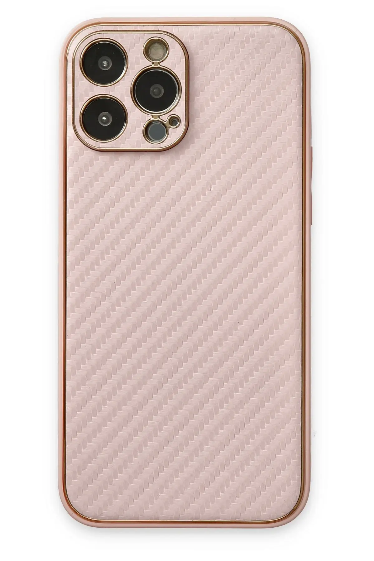 Newface iPhone 13 Pro Kılıf Coco Karbon Silikon - Pembe
