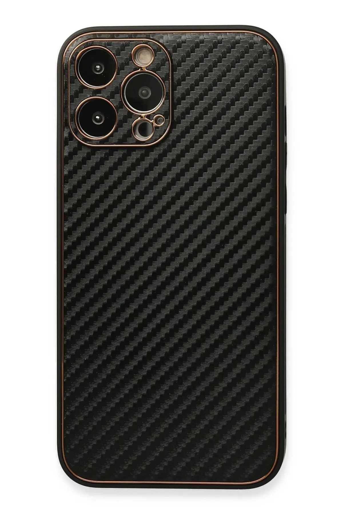 Newface iPhone 13 Pro Kılıf Coco Karbon Silikon - Siyah