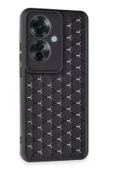 Newface Oppo Reno 11F Kılıf Petek Silikon Kapak - Siyah