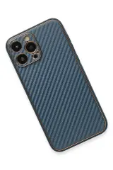 Newface iPhone 13 Pro Kılıf Coco Karbon Silikon - Mavi