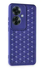 Newface Oppo Reno 11F Kılıf Petek Silikon Kapak - Lacivert